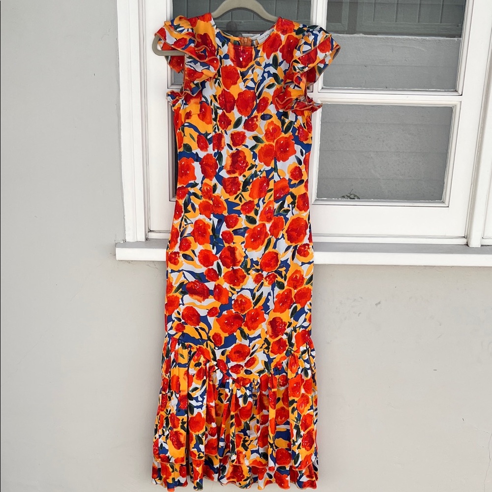 Never Fully Dressed - Floral Ruffle Sleeve Dress